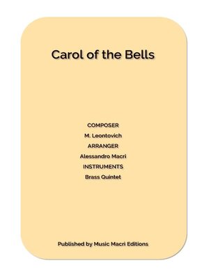 cover image of Carol of the Bells by M. Leontovich